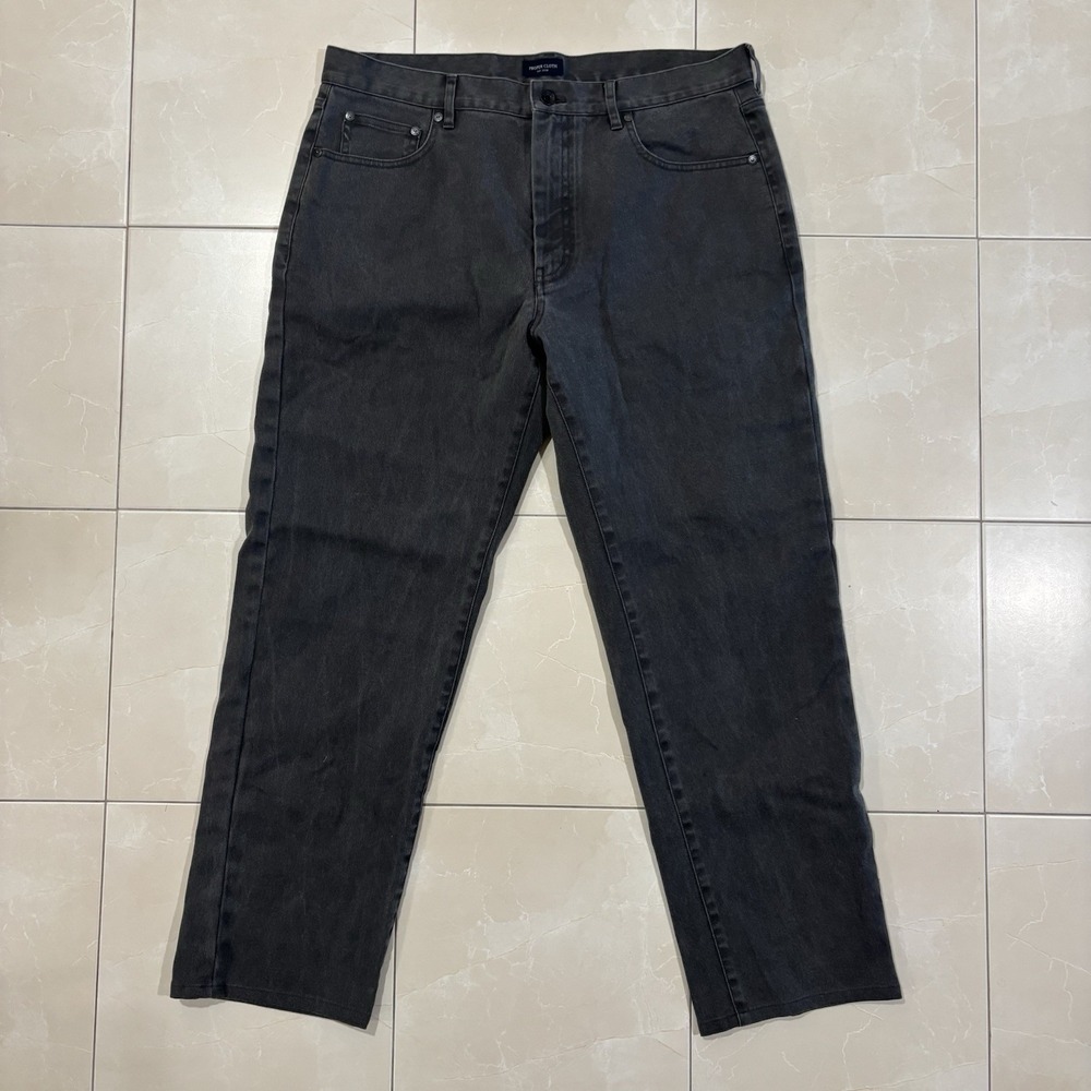 Proper Cloth Tessuti Di Sondrio Stretch Cotton Twill Chinos Mens 36x29 Dark Gray
